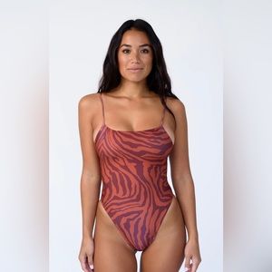 NWT! Skatie x Rocky Barnes Resa One-Piece in Beachwood
